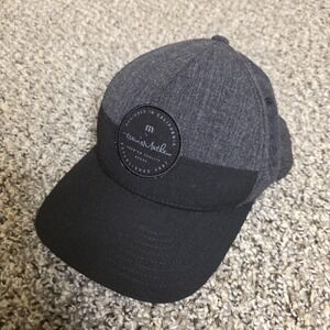 Travis Mathew Hat Cap Snap Back Mens One Size Gray Black Golf Flexfit Athletic